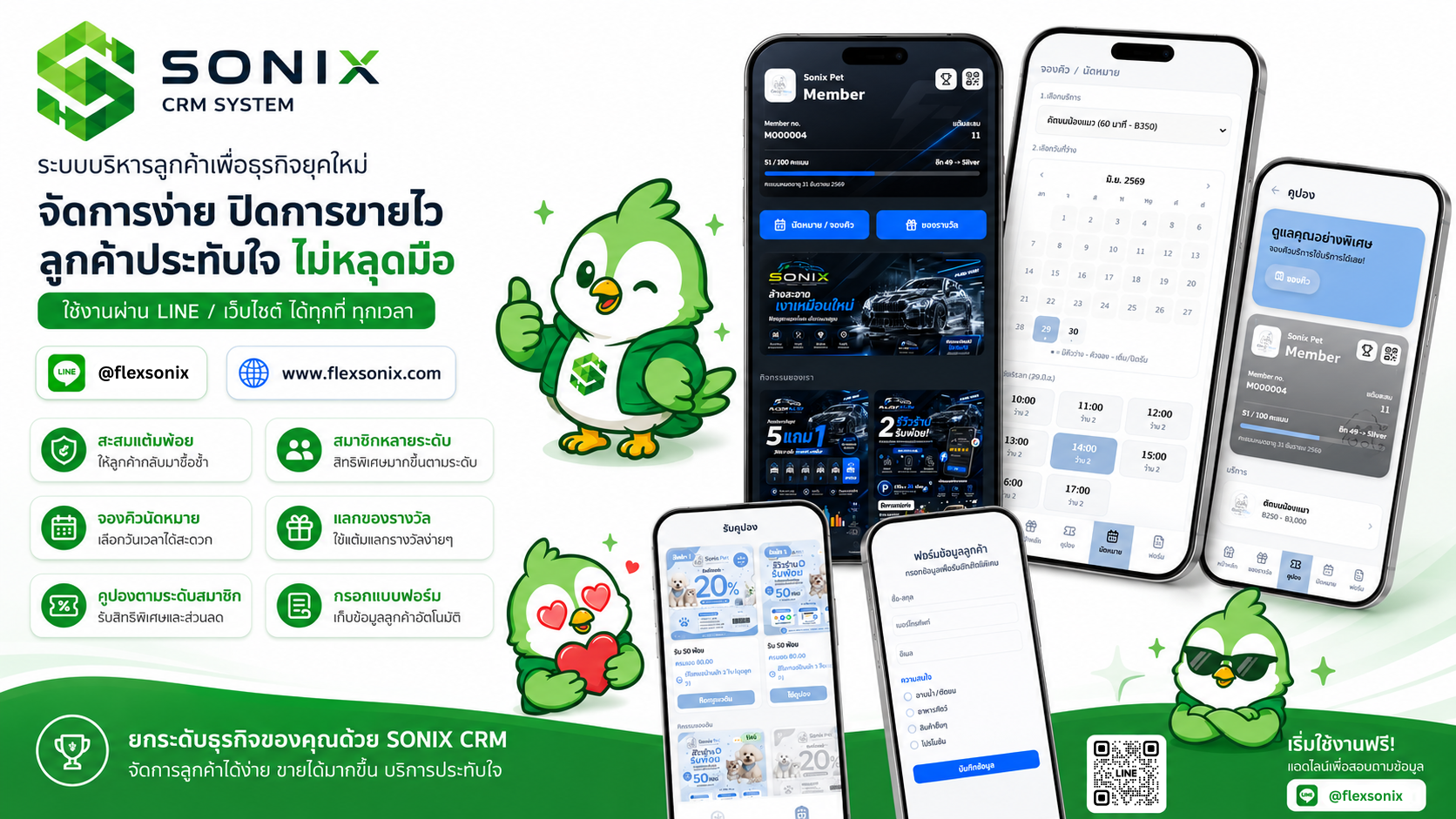 ตัวอย่างข้อความ LINE Flex ที่บอทส่งให้ลูกค้า